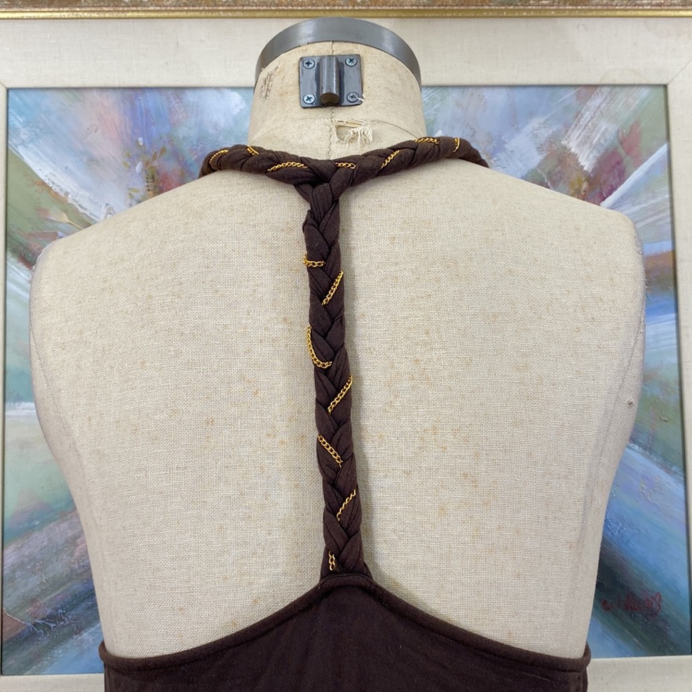 🌹Cable & Gauge Braided Strap Halter Top - Picture 5 of 12